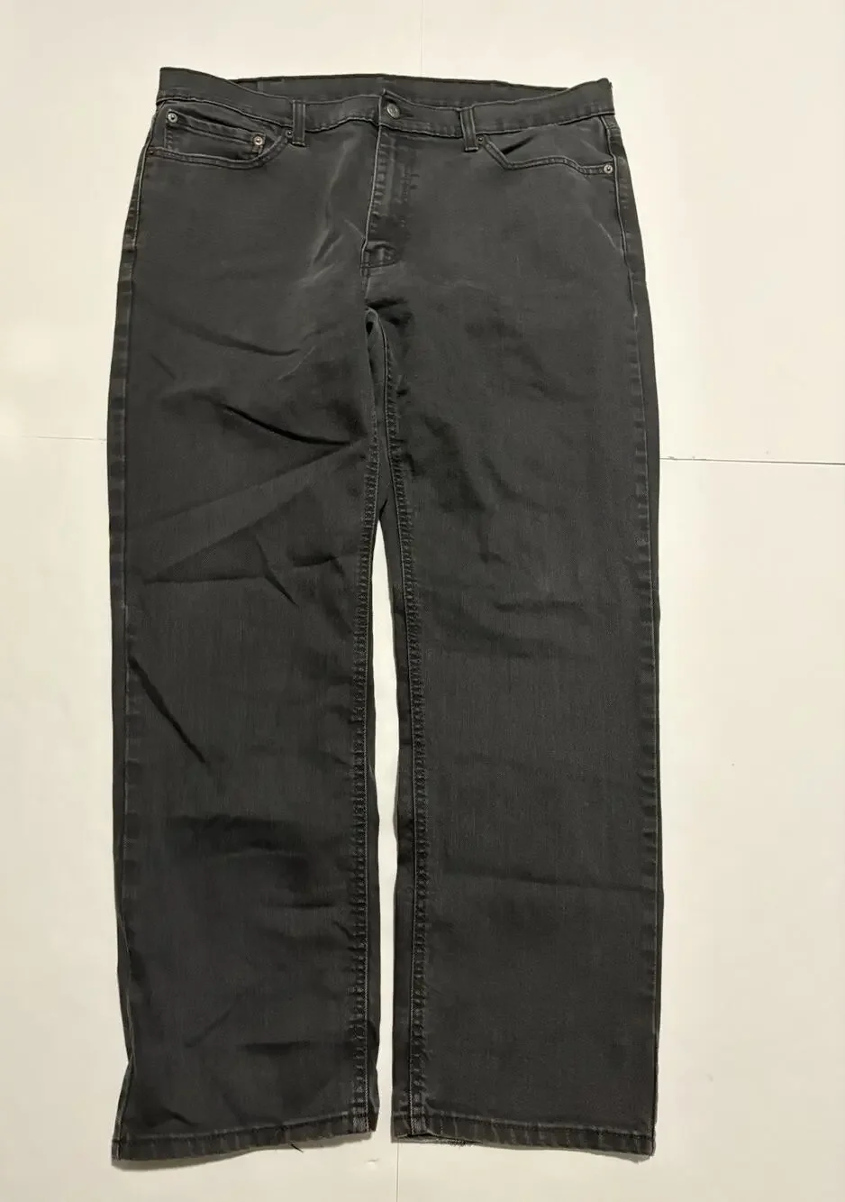Levis 541 Jeans Mens 38x32 Gray Charcoal Wash Athletic Straight Denim Pants